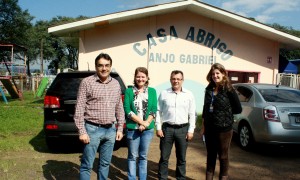 Em visita ao local, prefeito Cantelmo Neto, Ana Lucia Manfrói, Vilmo Dalbosco e Andressa Bourscheid