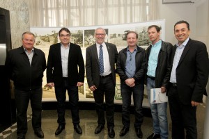 Luiz Bandeira, Cantelmo Neto, Edson Campagnolo, Agustinho Zucchi, Lessi Bortoli e Wilmar Reichembach na reunião da última semana